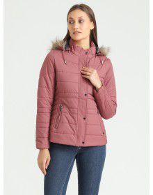 WOMEN QUILTED PUFFER JACKET    POLYSTER 
